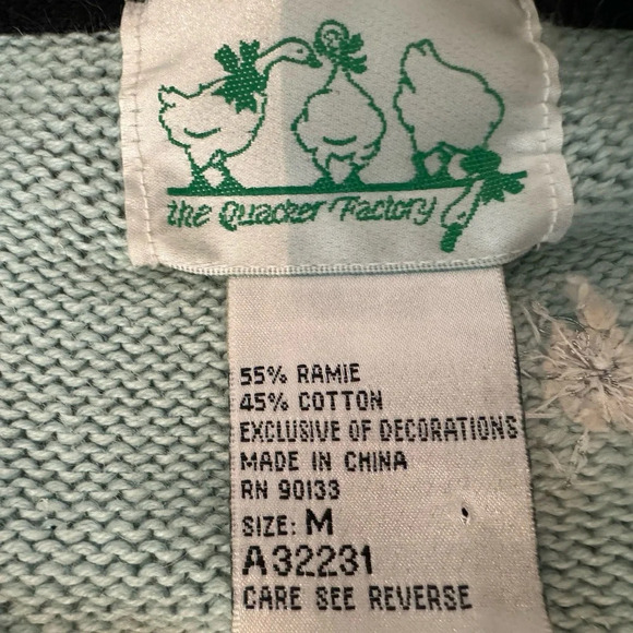Quacker Factory North Pole Santa Workshop Christmas Sweater Cardigan NWT M *read - Picture 11 of 13